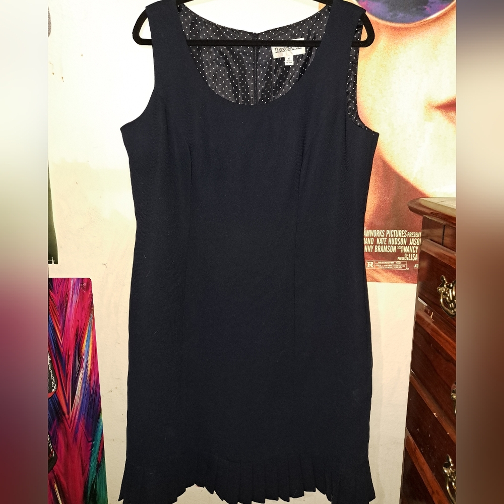 Danny & Nicole Navy Blue Sleeveless Mini Dress Size 16